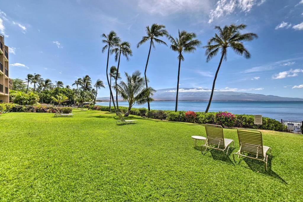 Stunning Maui Direct Ocean Front On The Beach, Walk To Beach From Condo, Watch Turtles, Whales, Ac In All Rooms Ocean View Pool And Spa Wailuku Экстерьер фото