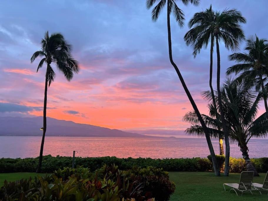 Stunning Maui Direct Ocean Front On The Beach, Walk To Beach From Condo, Watch Turtles, Whales, Ac In All Rooms Ocean View Pool And Spa Wailuku Экстерьер фото